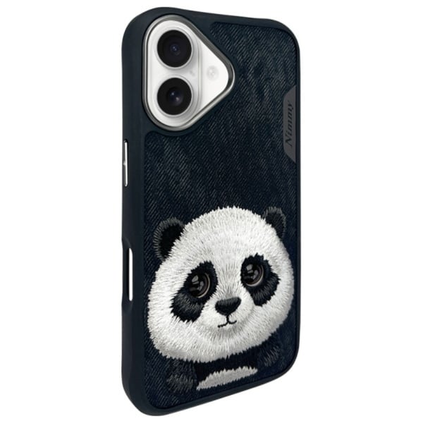 Nimmy Telefontaske til iPhone 16 Big Eyed Pet 2.0 Panda - Sort
