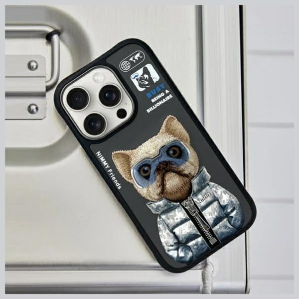 Nimmy Mobilskal till iPhone 16 Pro Cool & Cute 2.0 Dog - Svart