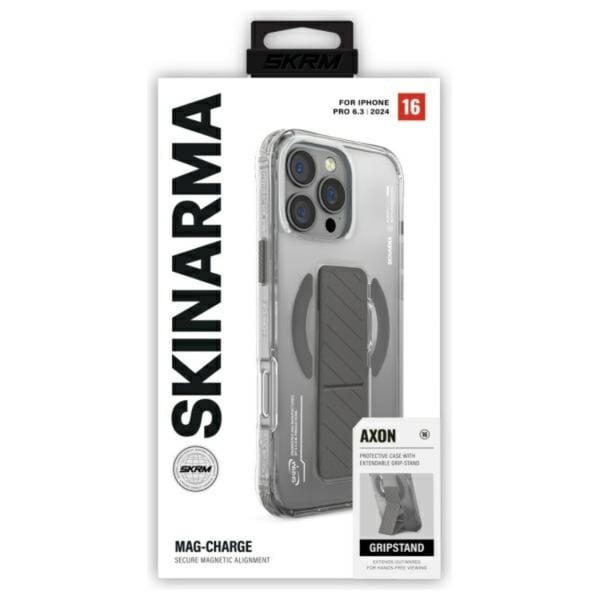Skinarma Telefontaske til iPhone 16 Pro Max MagSafe Grip Stand - Titanium
