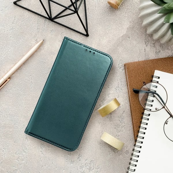 Xiaomi Redmi 14C Lompakkokotelo Smart Magneto - Tummanvihreä