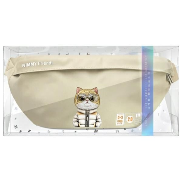 Nimmy Axelväska Crossbody Cool & Cute 2.0 Cat - Khaki