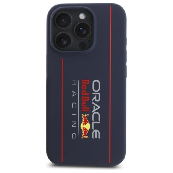 Red Bull telefonetui til iPhone 15 Pro MagSafe silikone lodret logo