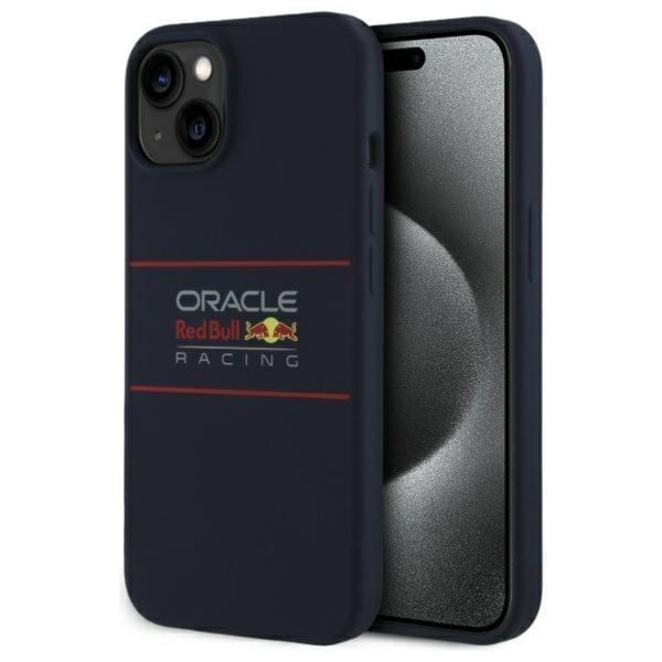 Red Bull MagSafe-silikonikuori iPhone 14:lle vaakasuoralla logolla