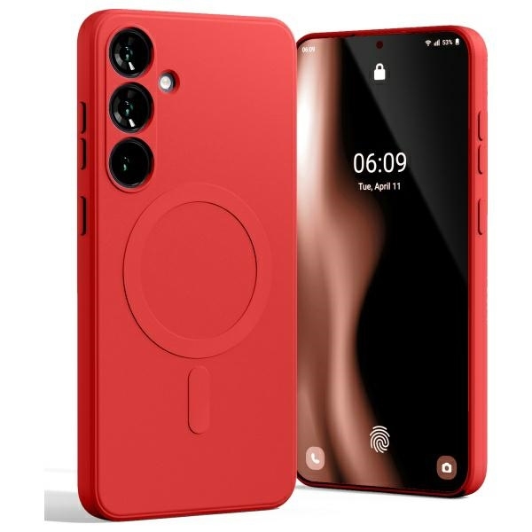 Mercury Telefontaske til Galaxy S24 FE MagSafe Semi-Silicone - Rød