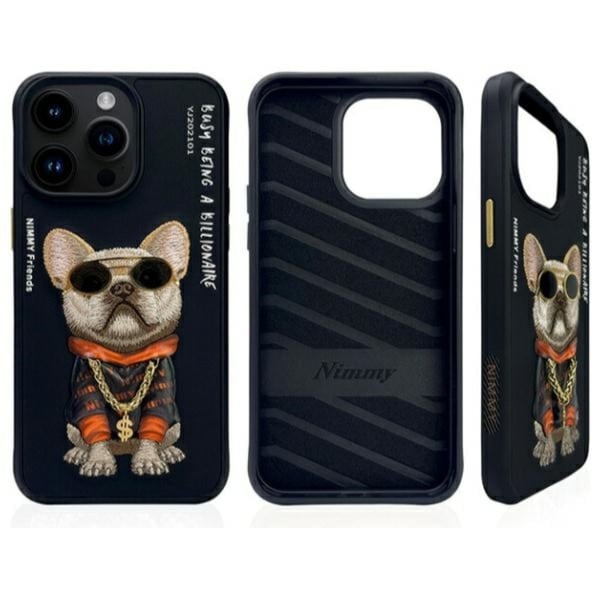Nimmy Mobilskal till iPhone 15 Pro Glasses Cool Dog - Svart