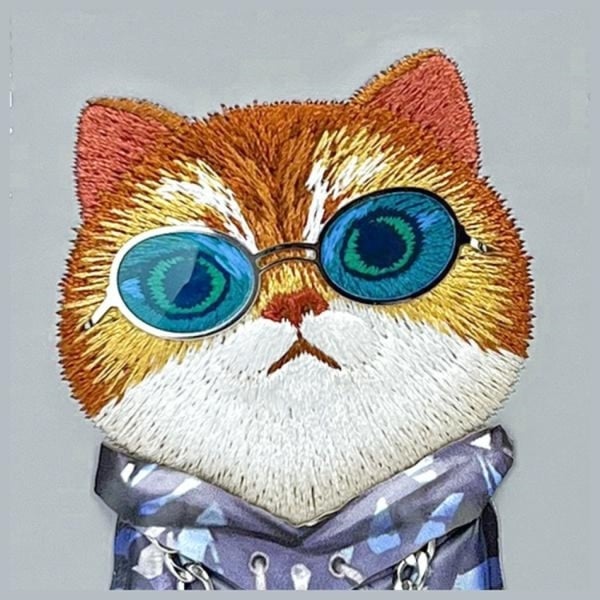 Nimmy Mobilcover til iPhone 15 Glasses Cool Cat - Grå