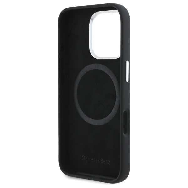 Mercedes Mobilskal till iPhone 16 Pro MagSafe Silikon Vertical Stripes - Svart