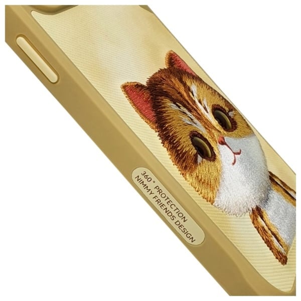 Nimmy Mobilskal till iPhone 15 Pro Cool & Cute 2.0 Cat - Khaki