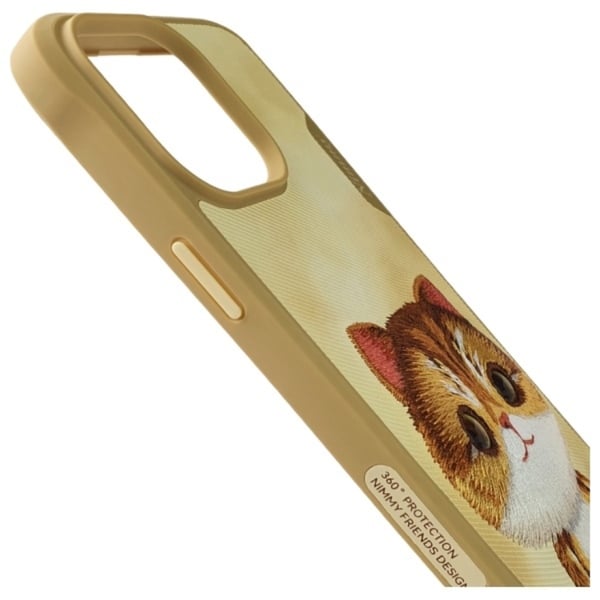 Nimmy Mobilskal till iPhone 15 Pro Cool & Cute 2.0 Cat - Khaki