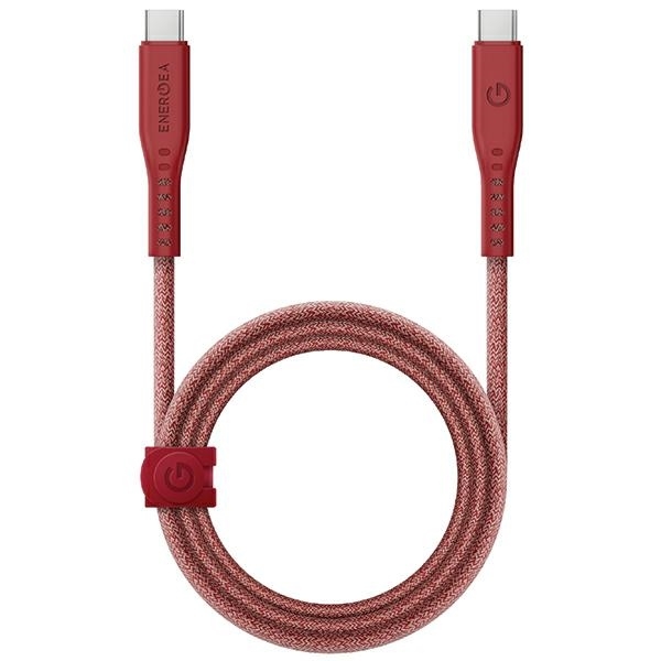 Energea USB-C till USB-C Kabel 240W 5A 1.5m Snabbladdning - Röd
