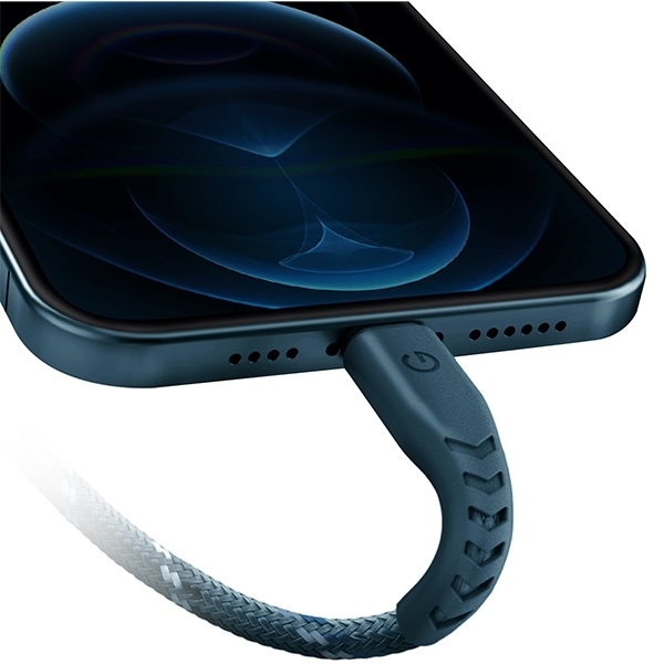 Energea USB-A till Lightning Kabel 1.5m MFI Nyloflex C89 - Blå