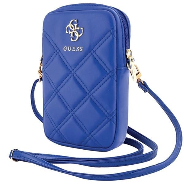 Guess Mobilväska Zip Quilted 4G - Blå