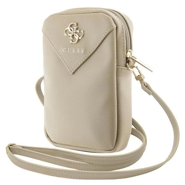 Guess Mobiltaske Lynlås Trekant 4G - Guld