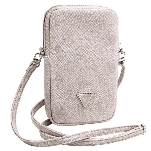 Guess Mobilväska Zip 4G Triangle - Rosa