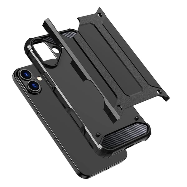 Mobilskal till iPhone 16 Hybrid Armor - Svart