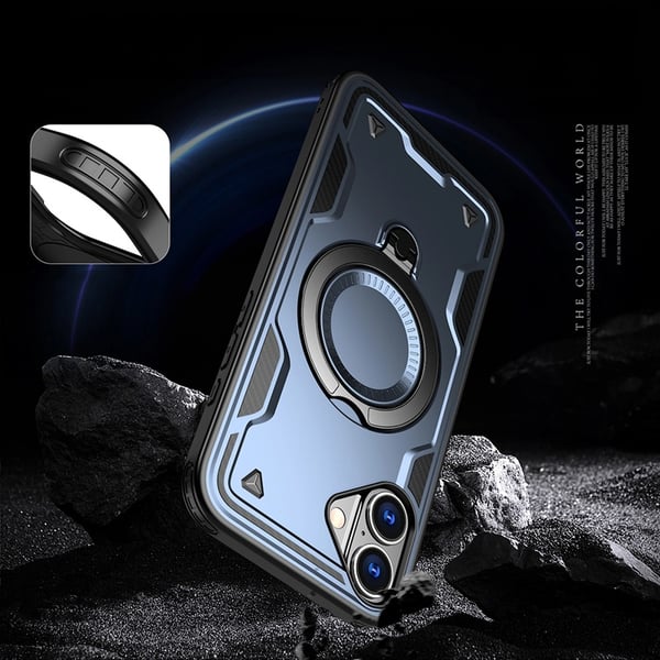 Telefontaske til iPhone 16 MagSafe Hybrid Armor Trendy - Blå