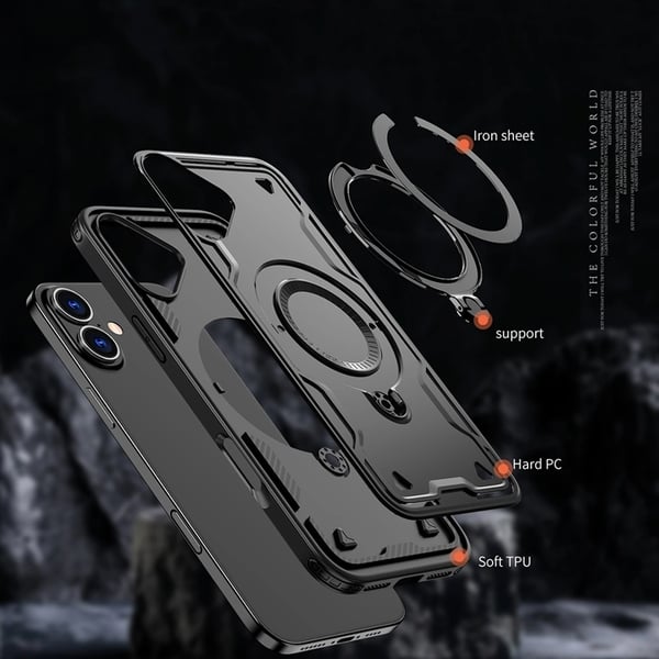Mobilskal till iPhone 16 Plus MagSafe Hybrid Armor Trendy - Svart