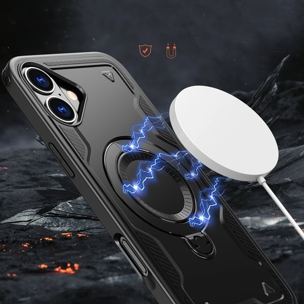 Mobilskal till iPhone 16 MagSafe Hybrid Armor Trendy - Svart