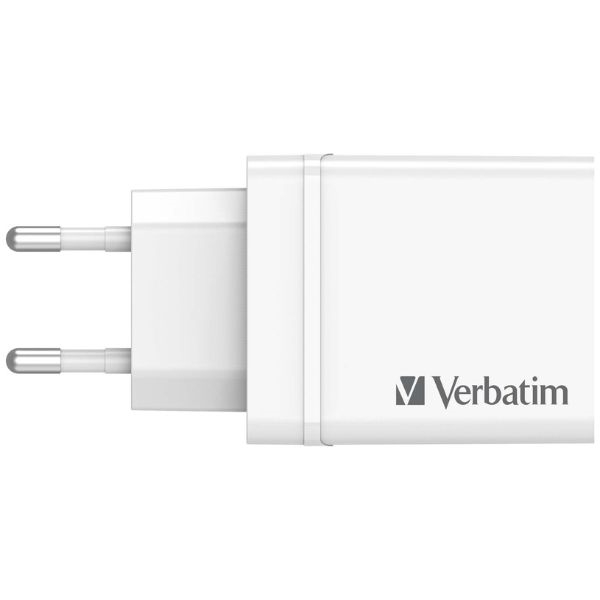Verbatim Snabbladdare 30W 3xUSB-A 1xUSB-C PD 3.0 - Vit