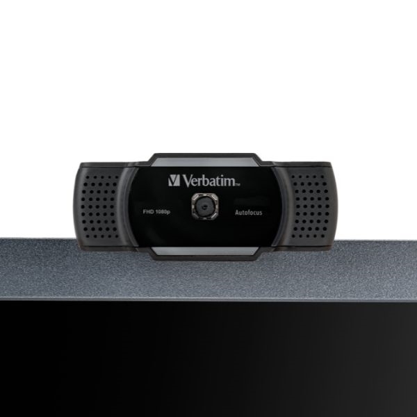 Verbatim Webcam med Mikrofon Full HD 1080p AWC-01 - Sort