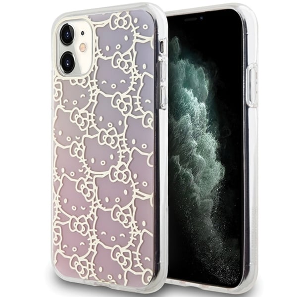 Hello Kitty Mobilskal till iPhone 11/Xr Crowded Kitty Head - Rosa