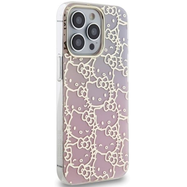 Hello Kitty Mobilskal till iPhone 14 Pro Crowded Kitty Head - Rosa