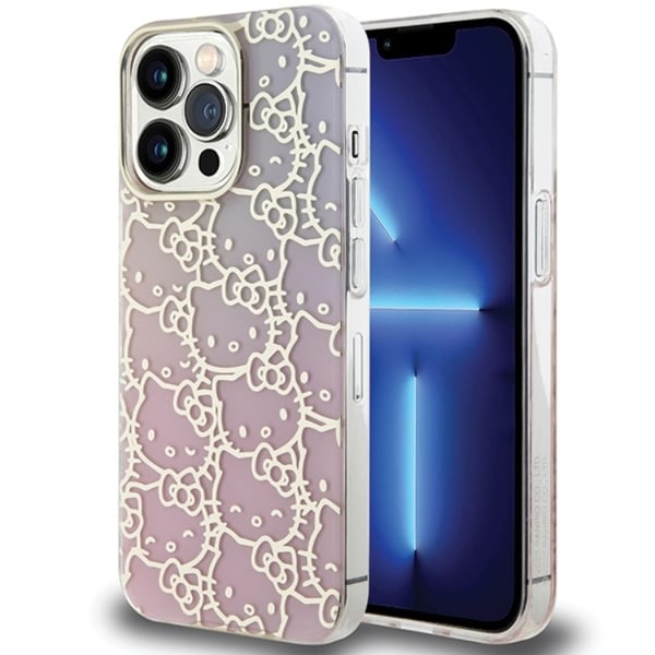 Hello Kitty Mobilskal till iPhone 14 Pro Crowded Kitty Head - Rosa