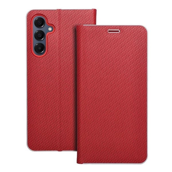 Galaxy A16 5G Plånboksfodal Luna Carbon - Röd