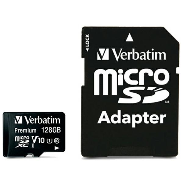 Verbatim Hukommelseskort microSDXC 128GB V10 Med Adapter - Sort