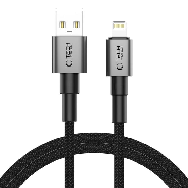 Tech-Protect USB-A Till Lightning kabel (1m) Ultraboost - Grå