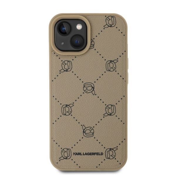 Karl Lagerfeld Mobilskal till iPhone 15 MagSafe Karl Heads - Beige