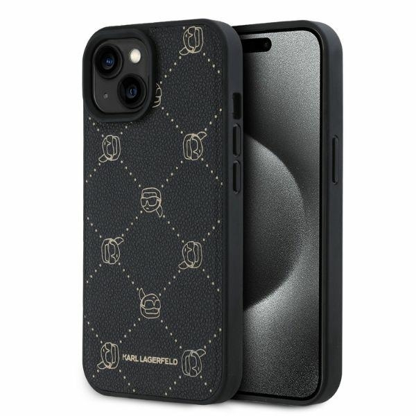 Karl Lagerfeld Telefontaske til iPhone 15 MagSafe Karl Heads - Sort Karl Lagerfeld Telefontaske til iPhone 15 MagSafe Karl Heads - Sort
