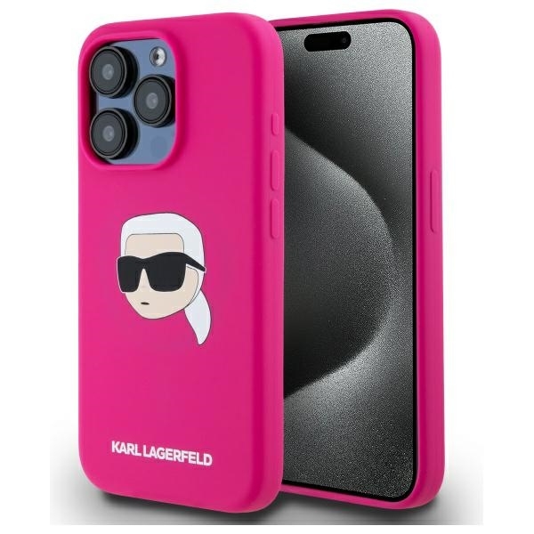 Karl Lagerfeld Mobilskal till iPhone 15 Pro MagSafe Silikon Karl Head Print