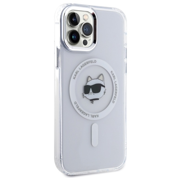Karl Lagerfeld Telefontaske til iPhone 12/12 Pro MagSafe IML Choupette Head - Hvid