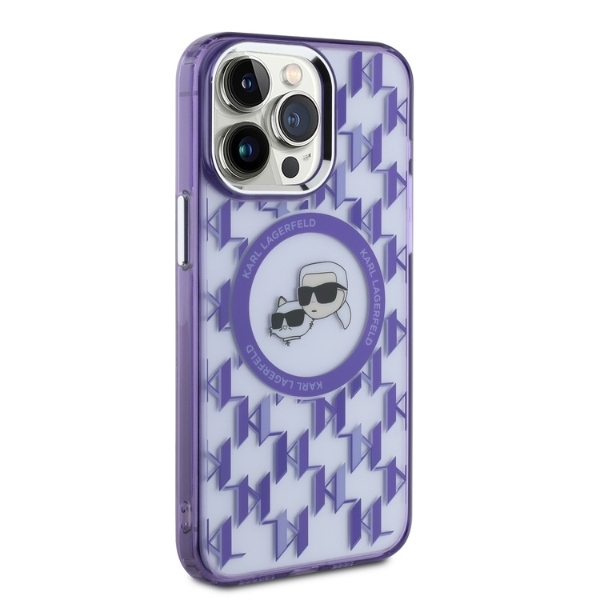 Karl Lagerfeld Mobilskal till iPhone 15 MagSafe IML Monogram - Lila