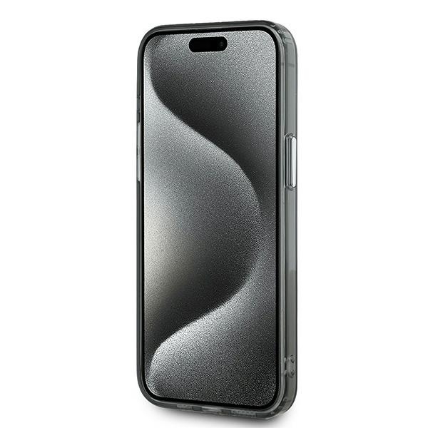 Karl Lagerfeld iPhone 15 Plus MagSafe IML Monogram Telefontaske - Sort
