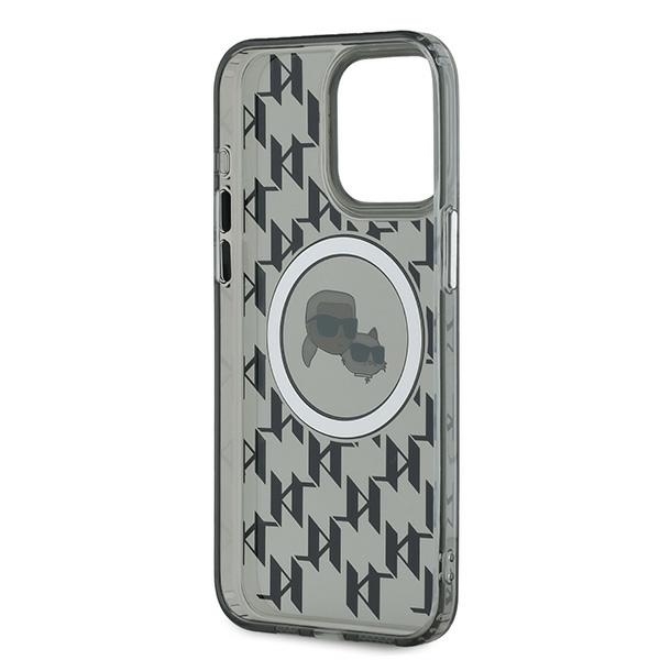 Karl Lagerfeld Mobilskal till iPhone 15 Pro MagSafe IML Monogram - Svart
