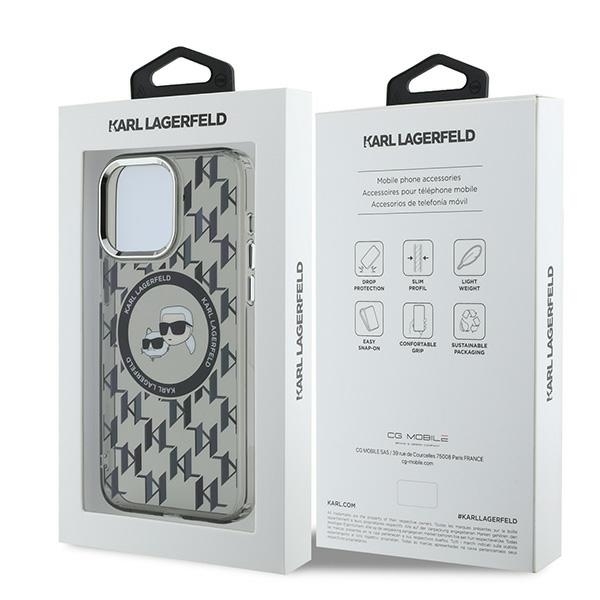 Karl Lagerfeld Mobilskal till iPhone 15 Pro Max MagSafe IML Monogram - Svart