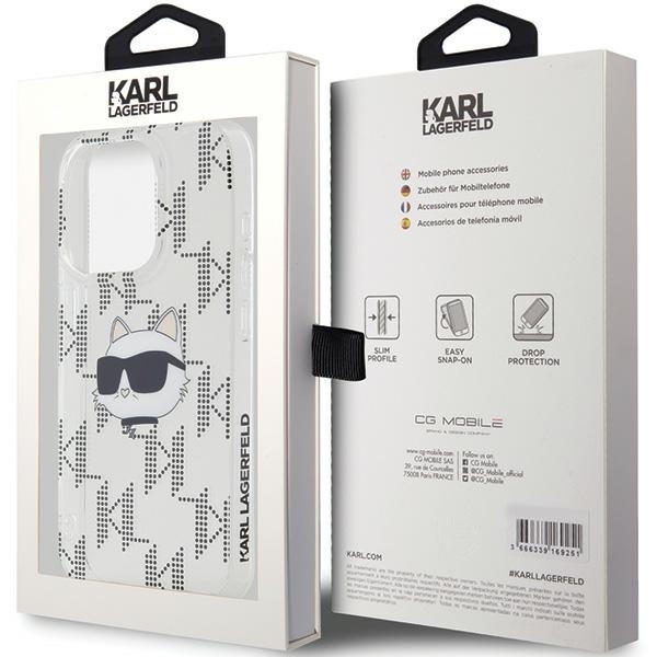 Karl Lagerfeld Mobilskal till iPhone 15 Pro IML Choupette Head - Transparent