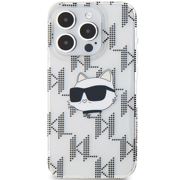 Karl Lagerfeld Mobilskal till iPhone 15 Pro IML Choupette Head - Transparent