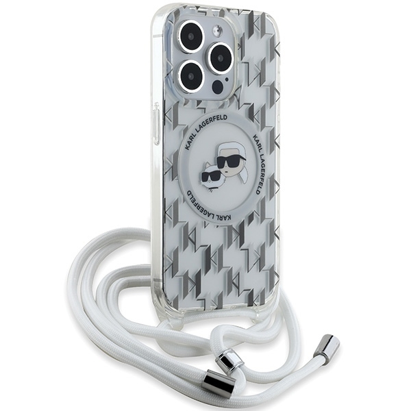 Karl Lagerfeld Mobilskal till iPhone 15 Pro MagSafe IML Crossbody - Transparent