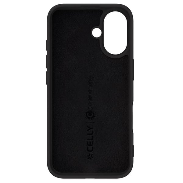 Celly Mobilskal till iPhone 16 MagSafe Soft Rubber - Svart