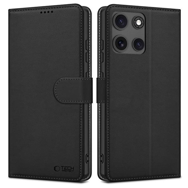 Tech-Protect Motorola Moto G15/G15 Power Plånboksfodral - Matte Svart