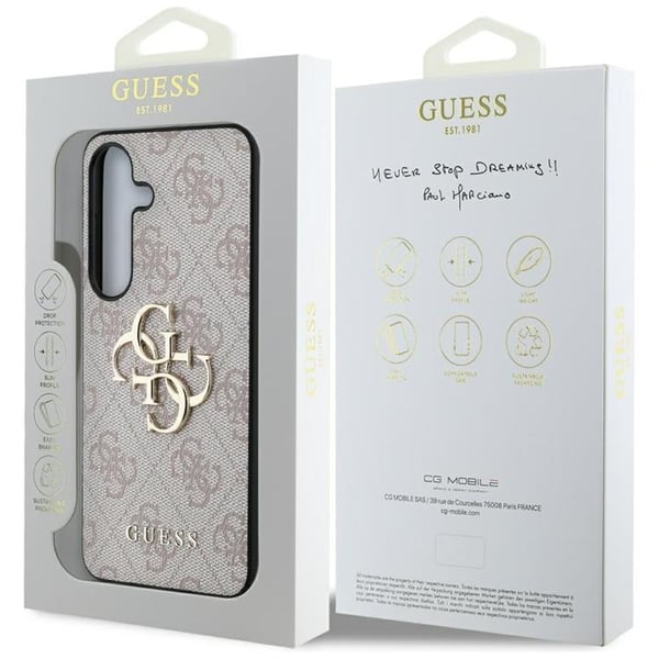 Guess Mobilskal till Galaxy S25 Plus Big 4G Logo Classic - Rosa