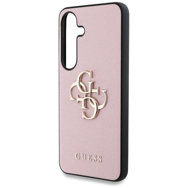 Guess Mobilskal till Galaxy S25 Grained Big 4G Logo Small Classic - Rosa