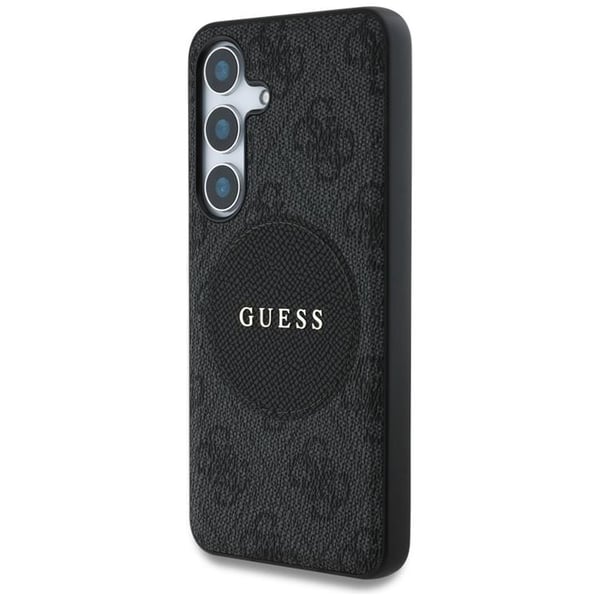 Guess Mobilskal till Galaxy S25 Plus MagSafe Round Patch Classic Logo - Svart