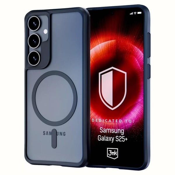 3MK telefontaske til Galaxy S25 Plus MagSafe Satin Armor - Sort