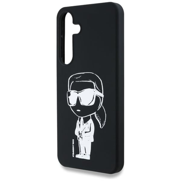 Karl Lagerfeld Mobilskal till Galaxy S25 MagSafe Silikon Graffiti Ikonik - Svart