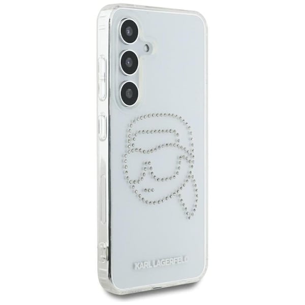 Karl Lagerfeld Mobilskal till Galaxy S25 Rhinestones Karl Head Logo Transparent