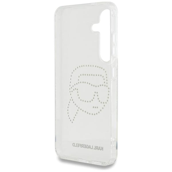 Karl Lagerfeld Mobilskal till Galaxy S25 Rhinestones Karl Head Logo Transparent